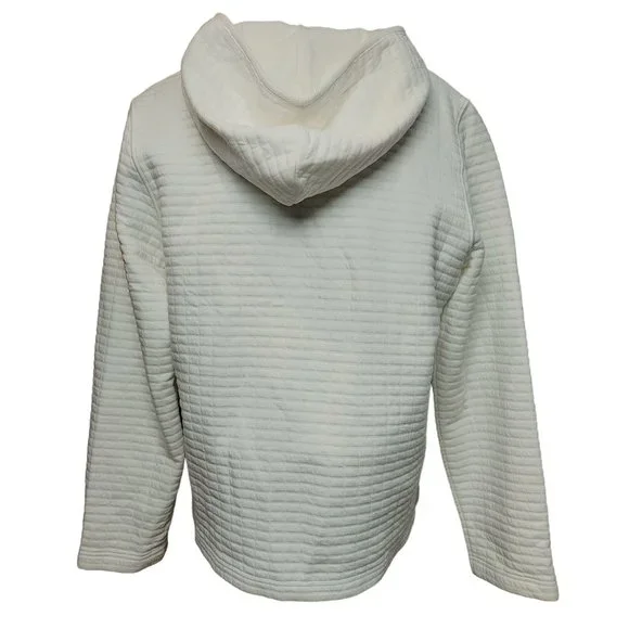 French Laundry Women's Petite White Long Sleeve Ribbed Sweater PL - Picture 2 of 3